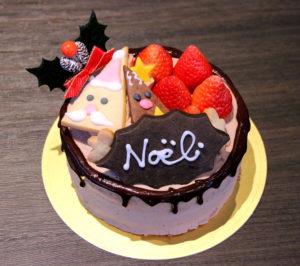 チョコレート　デコレーション　クリスマスケーキ　カプリシューズ